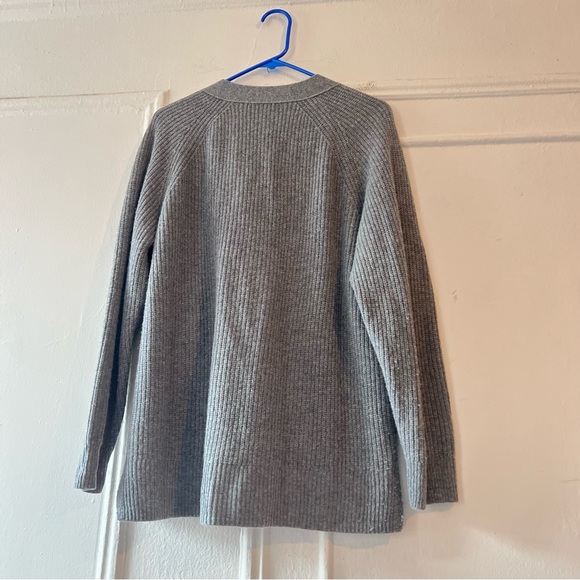 Madewell Lyle Henley Sweater size Medium Heather Grey - Picture 4 of 13